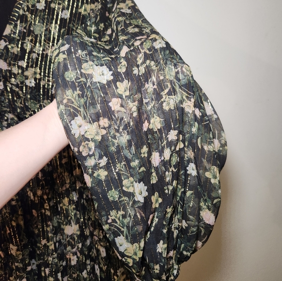 ROCOCO SAND X Revolve Flora Hi-Lo Maxi Dress in Green Floral Print - Picture 8 of 11